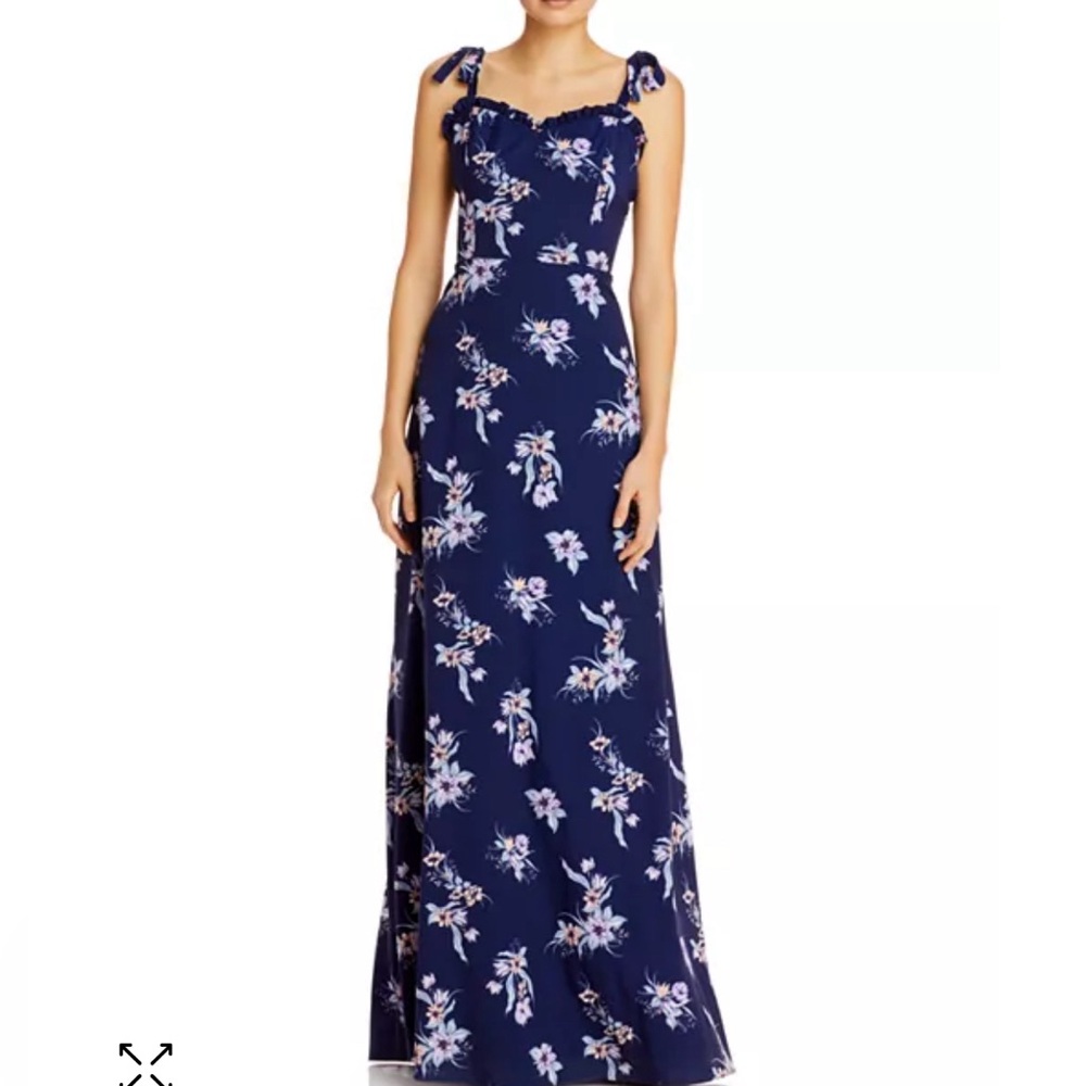 Aidan Mattox Floral-Print Tie-Strap Dress